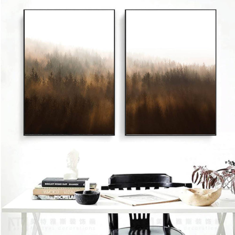 Misty Autumn Canvas