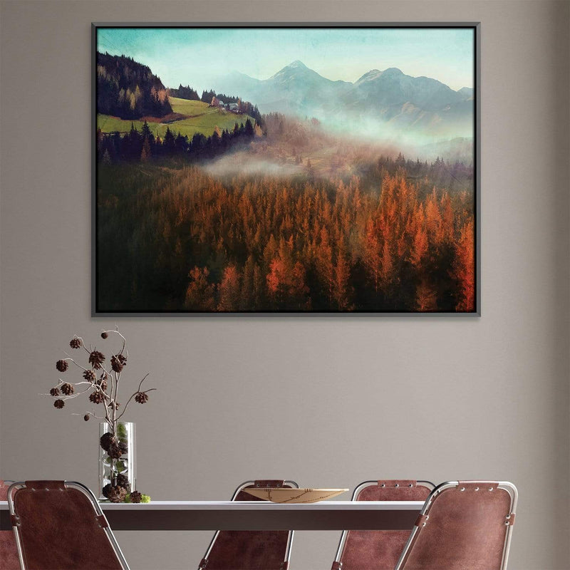 Misty Autumn Landscape Canvas