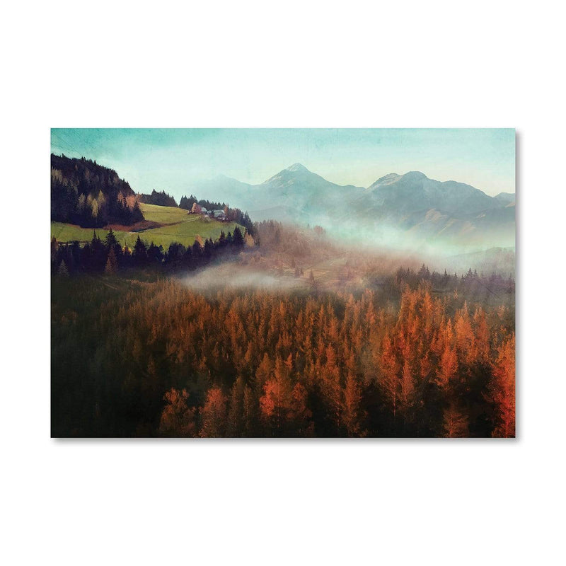 Misty Autumn Landscape Canvas