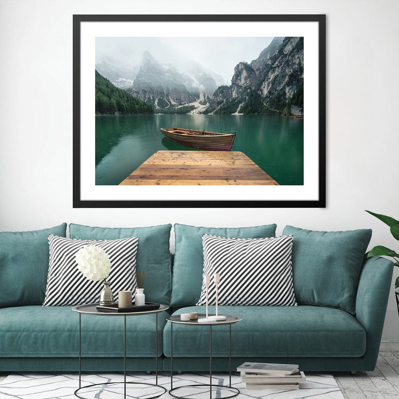 Misty Docks Print