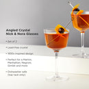 Raye Angled Crystal Nick & Nora Glasses Set of 2 by Viski
