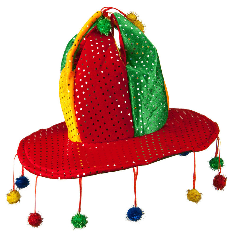 Multi Color Sequined Jester Hat