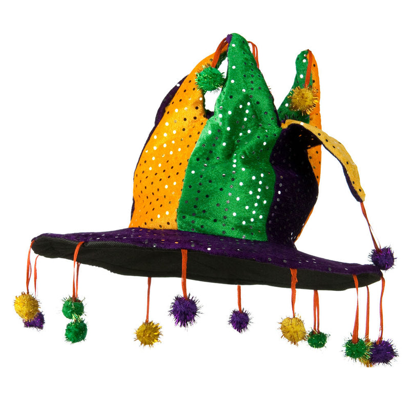Multi Color Sequined Jester Hat