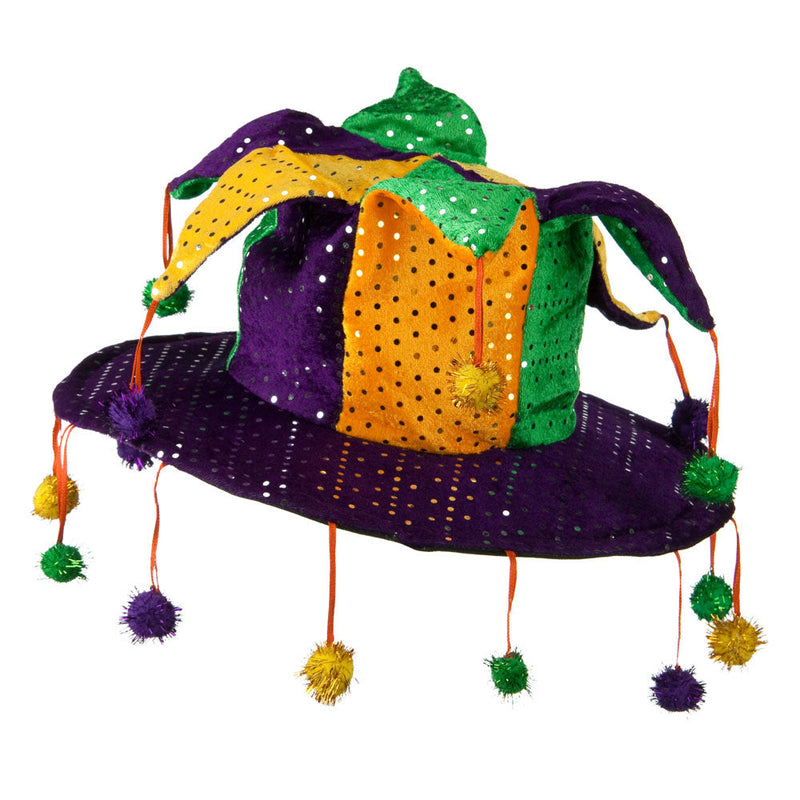 Multi Color Sequined Jester Hat