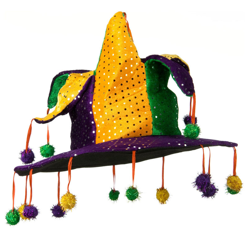 Multi Color Sequined Jester Hat