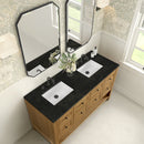 James Martin Breckenridge 60" Double Bathroom Vanity, Light Natural Oak