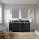 James Martin Brittany 72" Double Bathroom Vanity, Black Onyx