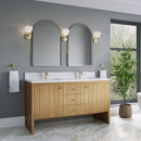 James Martin Hudson 60" Double Bathroom Vanity, Light Natural Oak