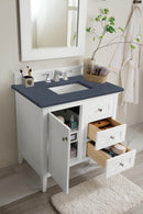 James Martin Palisades 36" Single Bathroom Vanity, Bright White