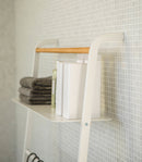 Leaning Storage Ladder With Shelf (63" H)  - Steel