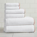 Cotton Border-Stitched 6-Piece Towel Set - Valery Collection by Great Bay Home
