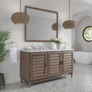 James Martin Portland 60" Single Bathroom Vanity, Whitewashed Walnut