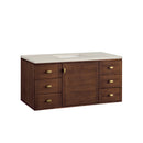 James Martin Amberly 48" Dual Mount Single Bathroom Vanity, Mid-Century Walnut