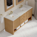 James Martin Solene 72" Double Bathroom Vanity, Seaside Oak
