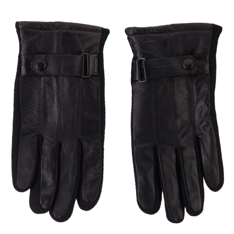 Men's Leather Glove with Knit Sidewalls