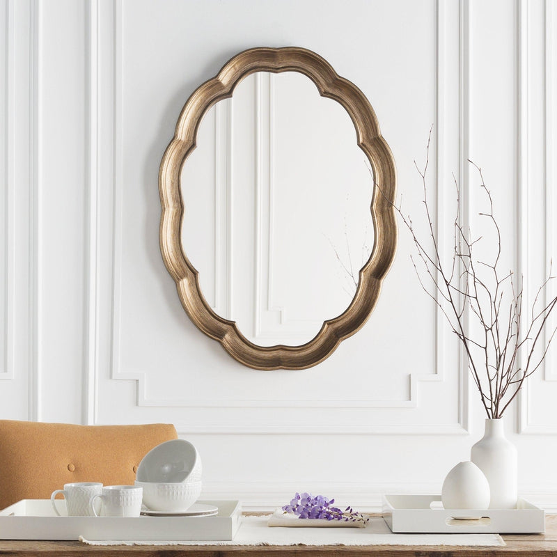 Holk Traditional Gold Wall Mirror