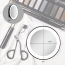 Lighted Compact Mirror with Magnification & Suction Cup