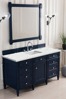 James Martin Brittany 60" Single Bathroom Vanity, Victory Blue