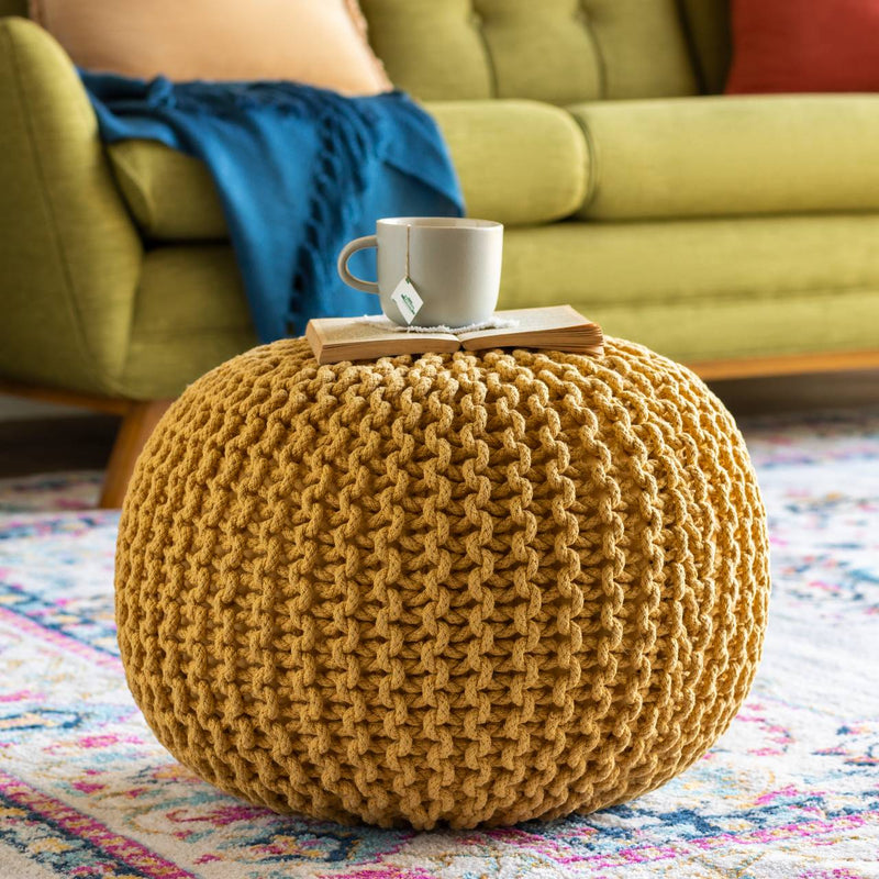 Harmannsdorf Bright Yellow Pouf