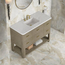James Martin Lucian 48" Single Bathroom Vanity, Pebble Oak