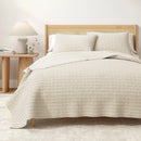 100% Cotton Honeycomb Waffle Garment Washed Quilt Set - Genevieve Collection by Great Bay Home