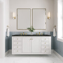 James Martin Chicago 60" Double Bathroom Vanity, Glossy White