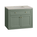 James Martin Chicago 36" Single Bathroom Vanity, Smokey Celadon
