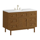 James Martin Laurent 48" Dual Mount Single Bathroom Vanity, Honey Oak