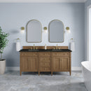 James Martin Brittany 72" Double Bathroom Vanity, Pecan