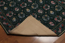 4'x6' Hand Woven French Aubusson Needlepoint wool Oriental area rug Green