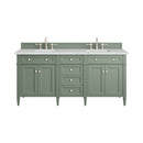 James Martin Brittany 72" Double Bathroom Vanity, Smokey Celadon