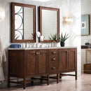 James Martin Addison 72" Double Bathroom Vanity, Mid-Century Acacia