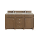James Martin Bristol 60" Double Bathroom Vanity, Saddle Brown