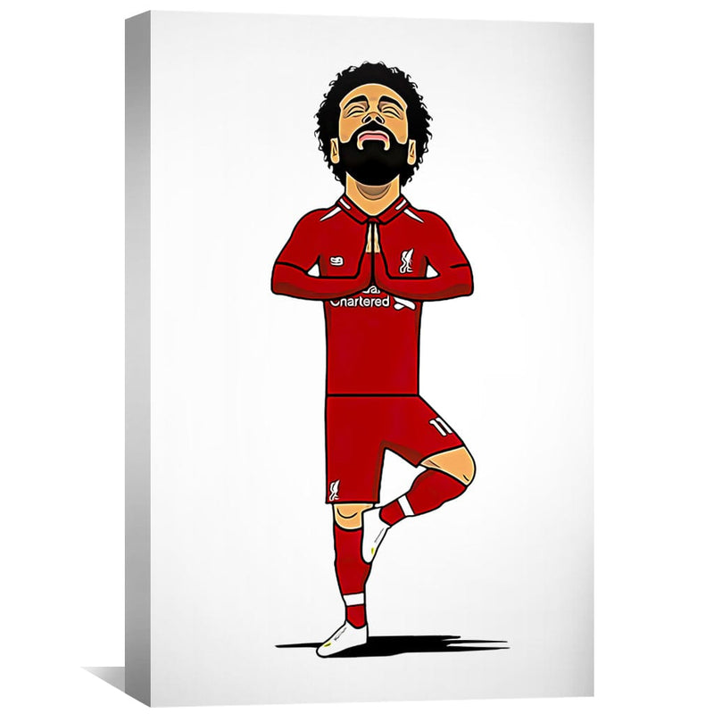 Mo Salah Cartoon Canvas