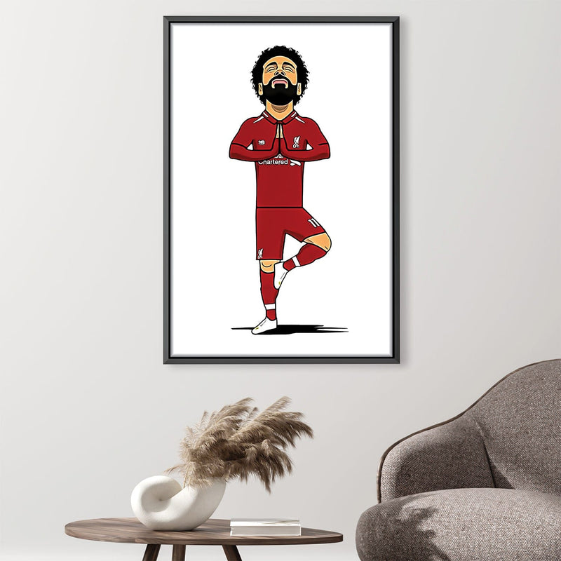 Mo Salah Cartoon Canvas