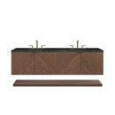 James Martin Marcello 72" Floating Double Bathroom Vanity, Chestnut