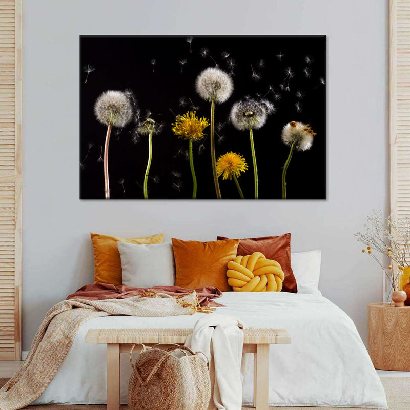 Dandelion In The Wind Wall Art