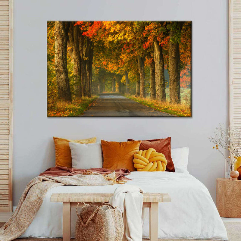 Polish Autumn Road Wall Art