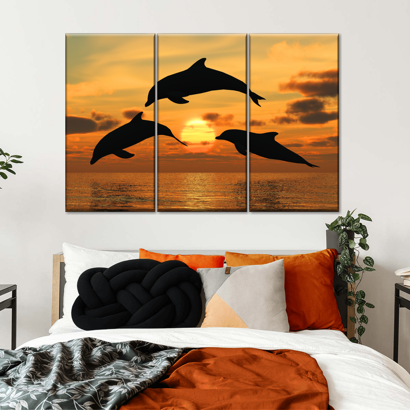 Flying Dolphins Wall Art