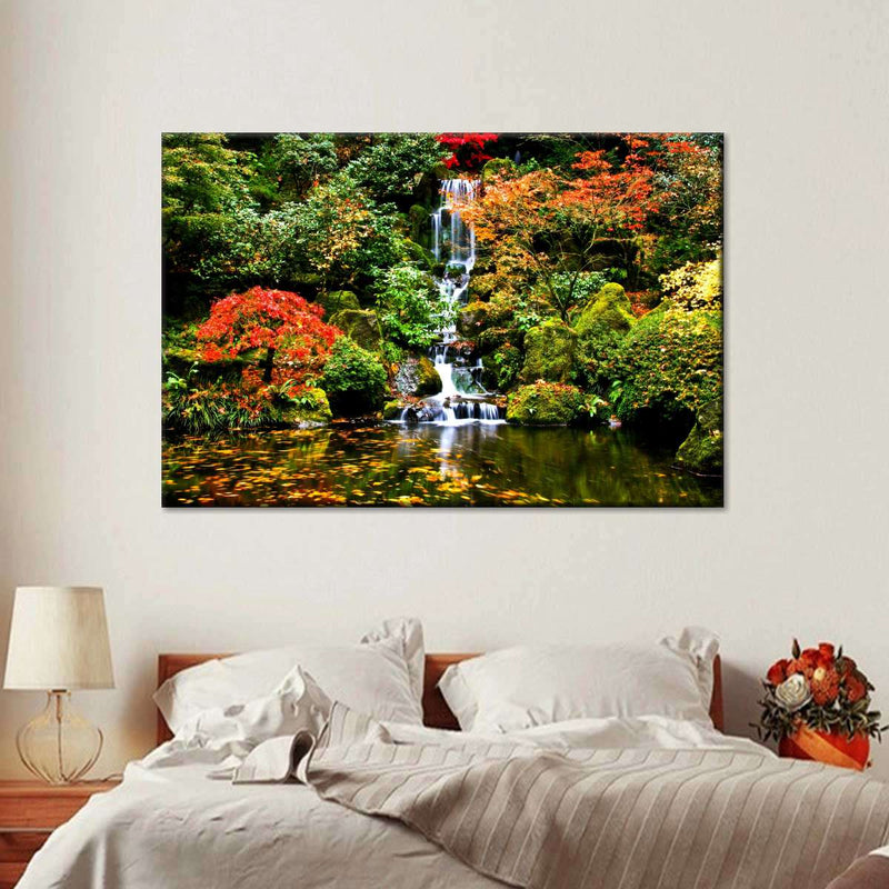 Mesmerizing Japanese Waterfall Wall Art