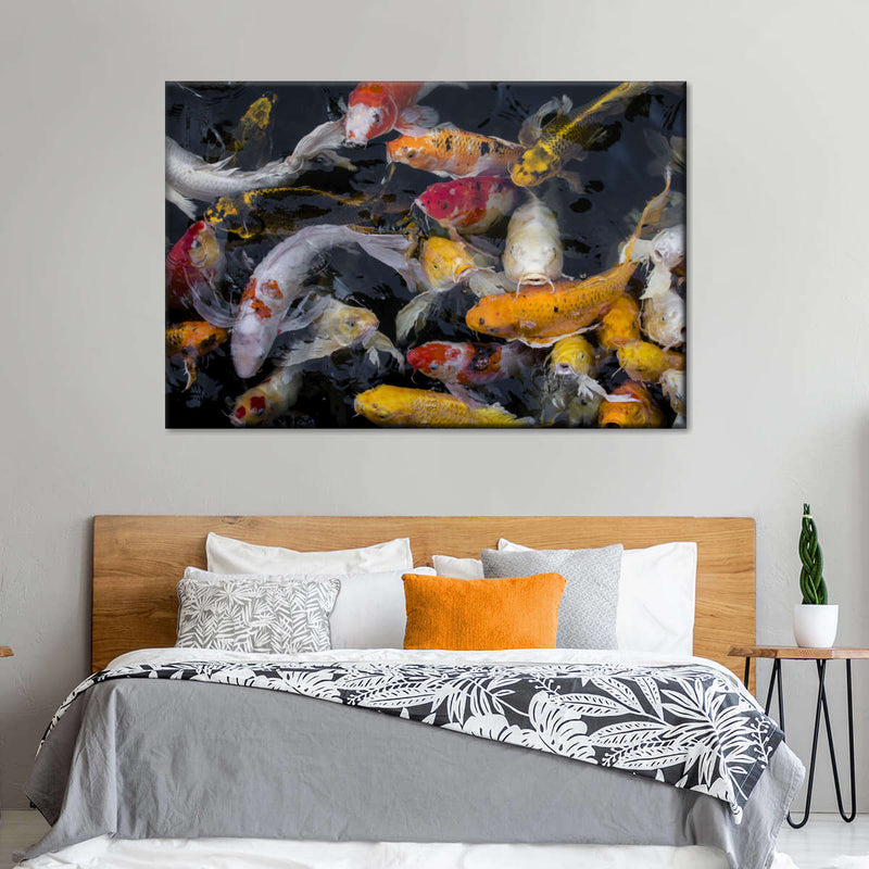 Abundant Koi Fish Wall Art