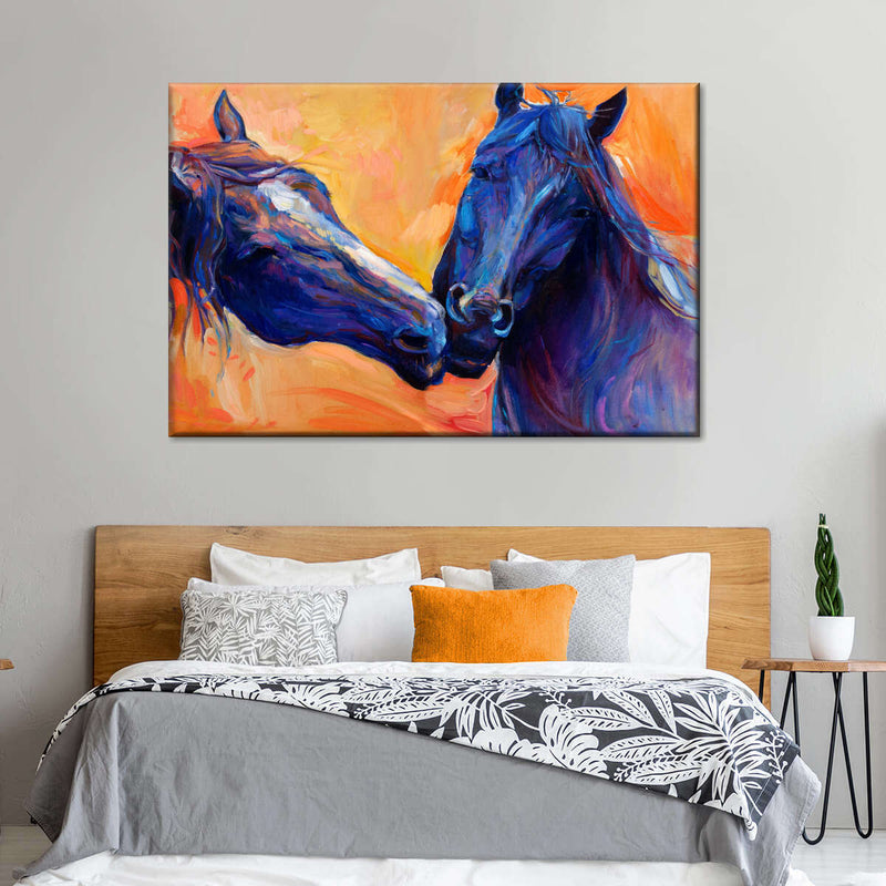 Blue Horses Wall Art