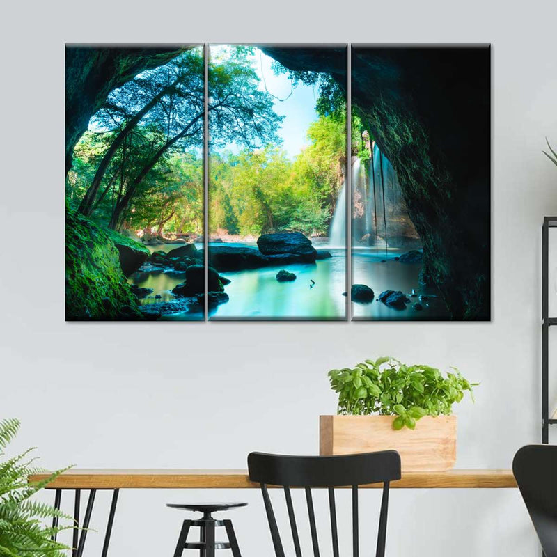 Thai Cave Waterfall Wall Art