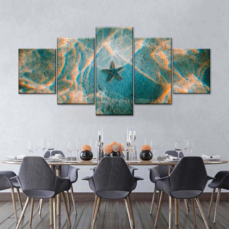 Sandy Underwater Starfish Wall Art