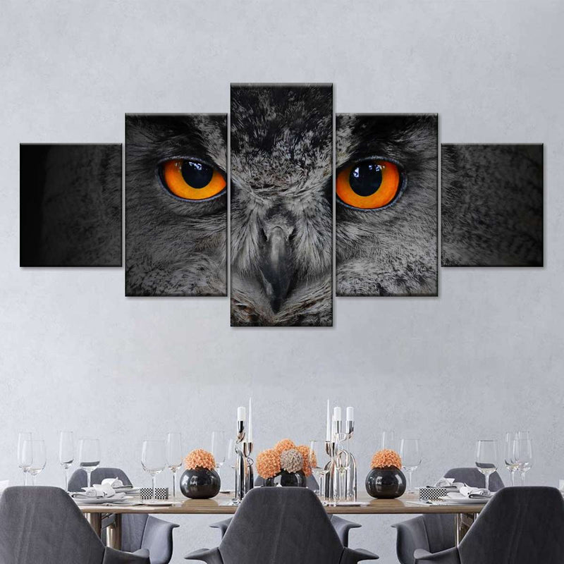 Mesmerizing Gray Owl Wall Art