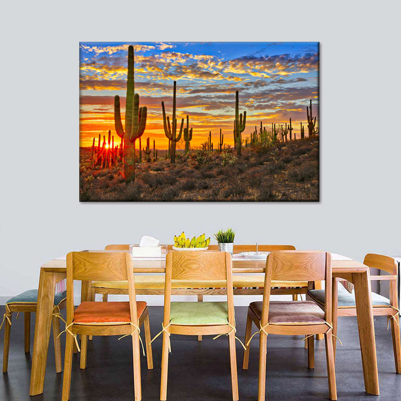 Sunset Cactus Wall Art