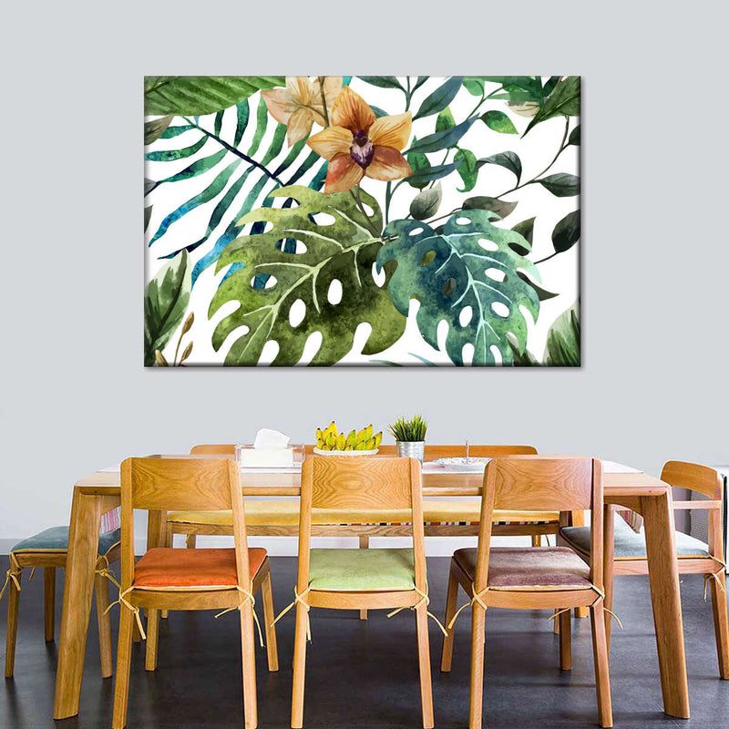 Wild Monstera Leaves Wall Art