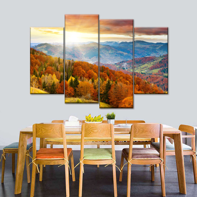 Mountain With Trees Wall Art