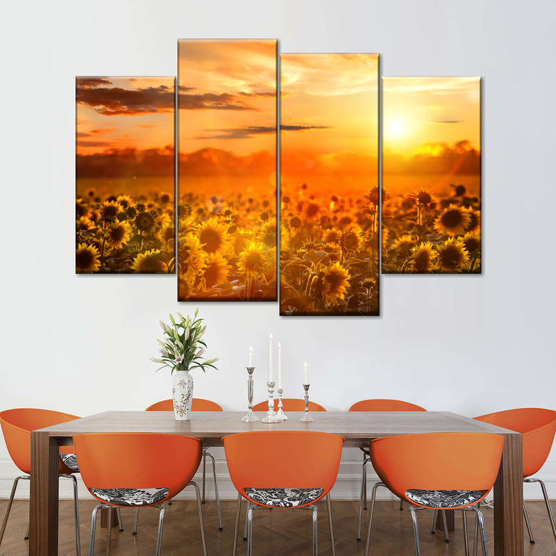 Yellow Sunset Wall Art