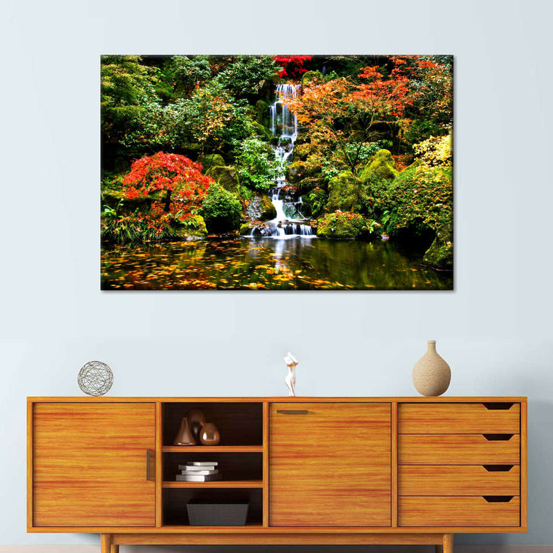 Mesmerizing Japanese Waterfall Wall Art